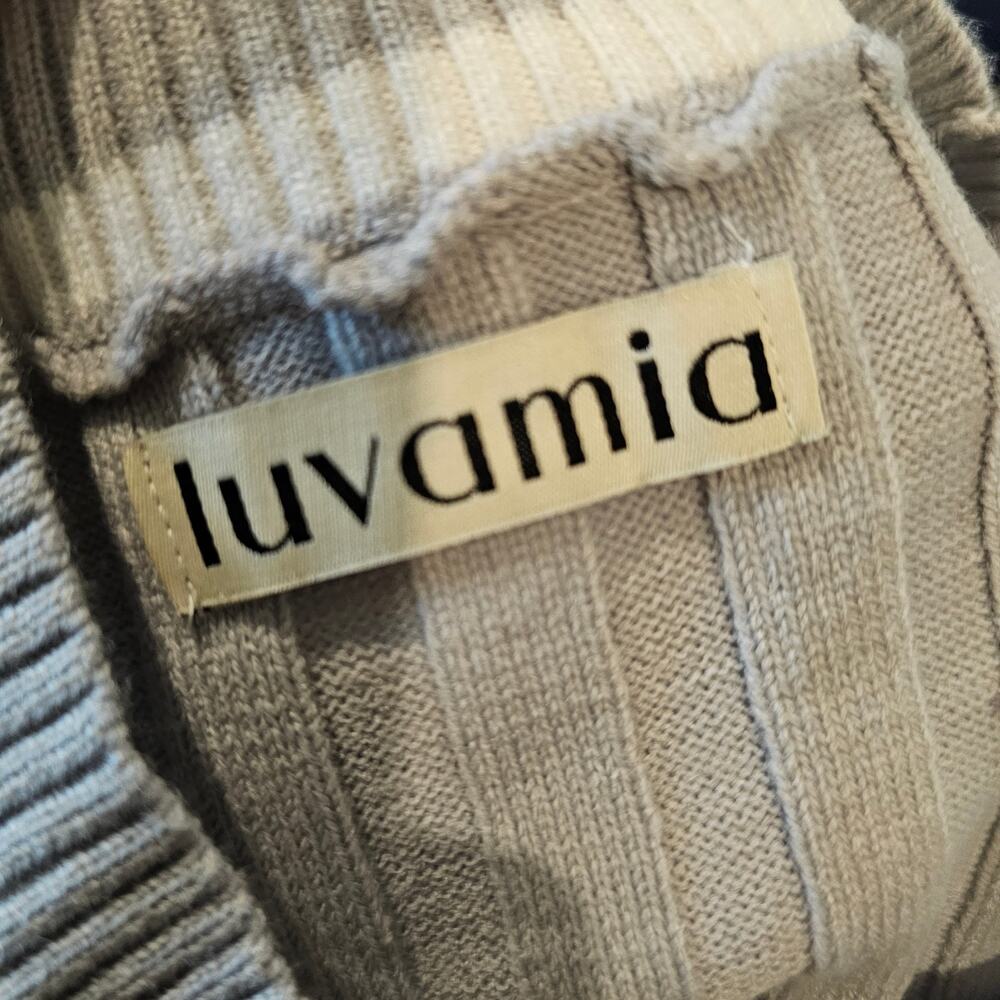 Luvamia Women's Long Sleeve Ribbed Sweater Size Small - Picture 5 of 6